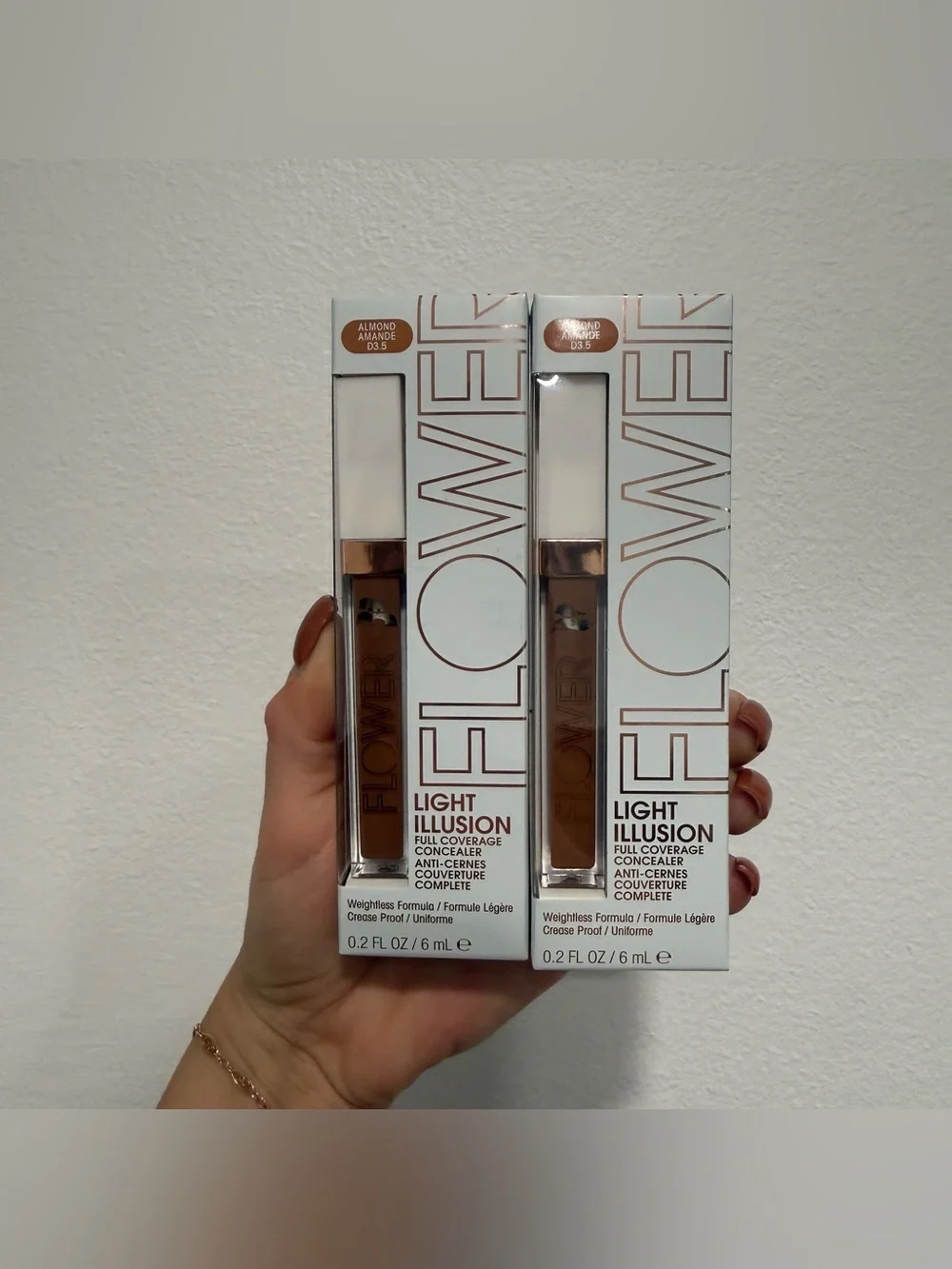 Flower Light Illusion Full Coverage Concealer in Almond D3.5 Bundle of 2